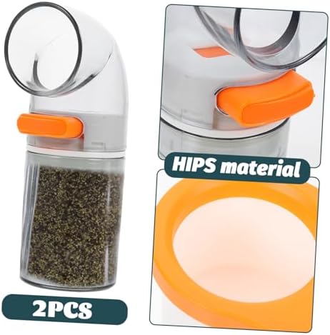 2pcs Transparent Salt Dispenser Jar with Activated Seasoning Holder 1