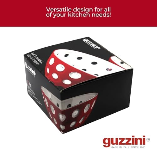 Gbuzzini Le Murrine 47 Bowl Set 2 - Red White - Elegant Design Durable