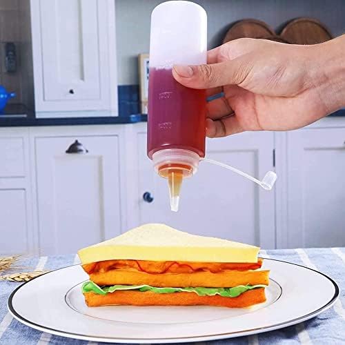 Abnaok Condiment Squeeze Bottles 2-Pack Durable Ergonomic
