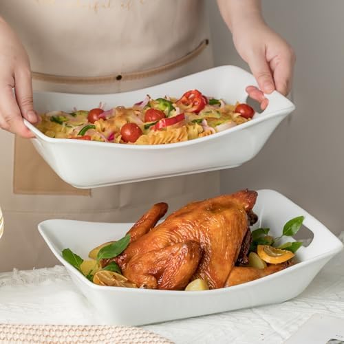 White Porcelain Serving Bowls for Entertaining