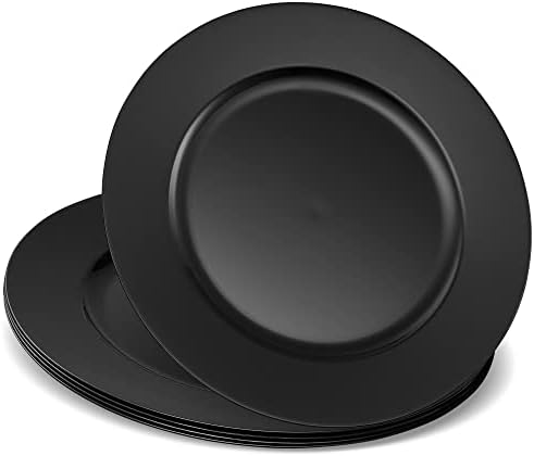 Elegant disposable charger plates 13 black