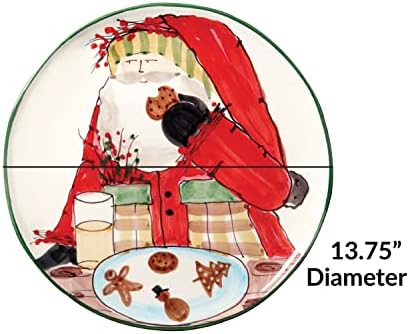 Vietri Old St Nick Platter Multi-Color Cookie