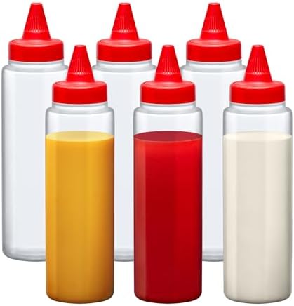 Amazing Abby 8-Ounce Plastic Squeeze Bottles Set of 6