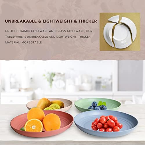 GreenandLife Lightweight Wheat Straw Plates 4Pack