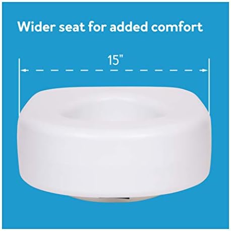Carex Elevated Toilet Seat - 55 inch Riser