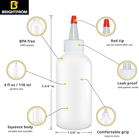 Perfect 4oz Condiment Squeeze Bottle for Kitchen and Crafts