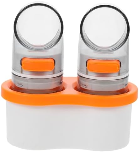 2pcs Transparent Salt Dispenser Jar with Activated Seasoning Holder 1