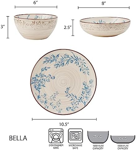 Pfaltzgraff Bella 12 Piece Dinnerware Set for 4