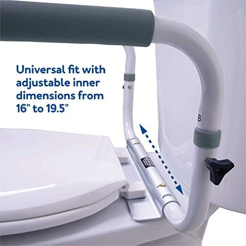 Carex Toilet Safety Frame Adjustable for Elderly Handicapped 300lbs Capacity