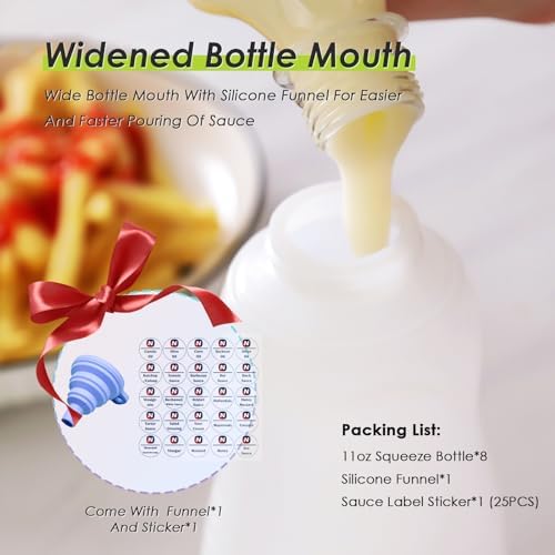 Nacxbwer Durable Squeeze Bottles 8-Piece Set