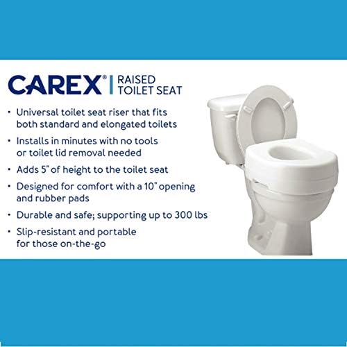 Carex Elevated Toilet Seat - 55 inch Riser