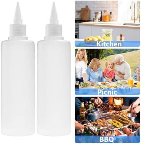 2-Pack of Eco-Friendly 10 oz Condiment Squeeze Bottles