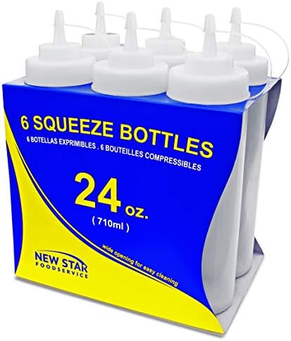 New Star Foodservice 26238 Squeeze Bottles Set of 6