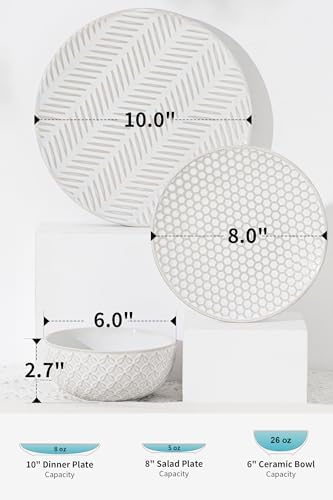 Elegant 12-Piece Dinnerware Set for Home Kitchen