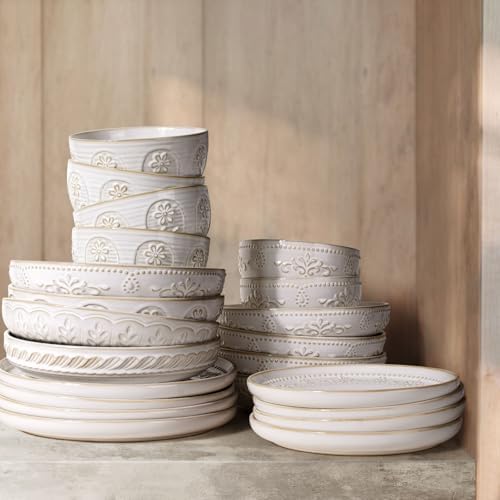 Artenas 4-Piece Pasta Bowls Set - Elegant Functional Kitchenware for Every Meal