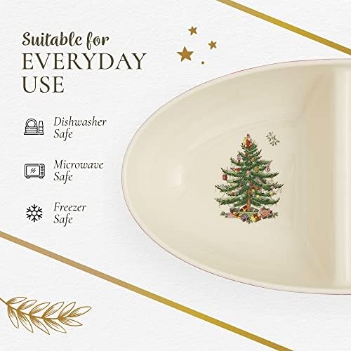 Spode Christmas Tree Tartan Divided Dish