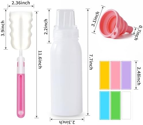 Werduoland 3-Hole Squeeze Bottles Set for Sauces Condiments and More