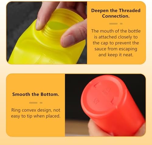 3-Piece Condiment Squeeze Bottles for Mess-Free Use