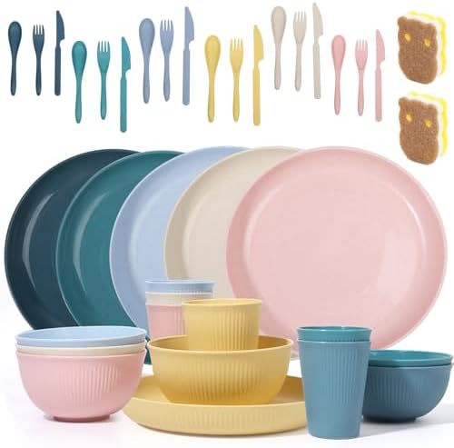 Sturdy 36-Piece Dinnerware Set for Outdoor and Daily Use