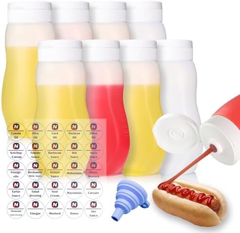 Nacxbwer Durable Squeeze Bottles 8-Piece Set
