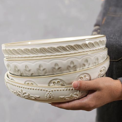ArtenaSturdy 4-Pack Engineerial Ceramics Bowls Set for Kitchen Use White Design