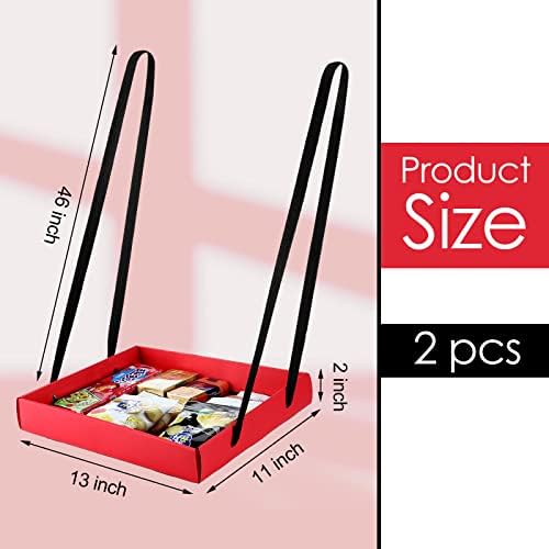 Foldable Party Tray Snack Holder 2PCS Red