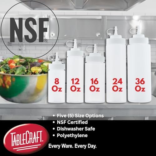 Tablecraft Plastic Condiment Squeeze Bottles