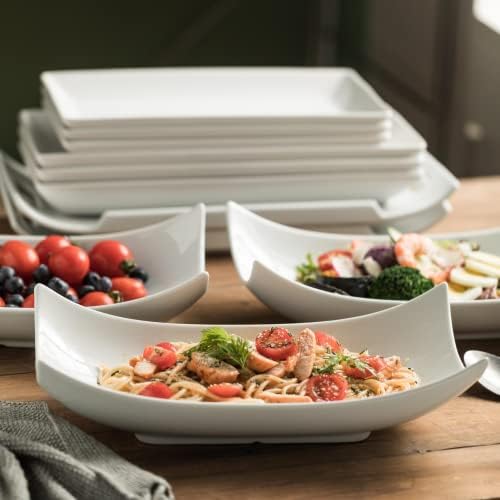 Gomakren 3-Piece Curved Porcelain Serving Bowl Set