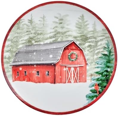 Mikasa Holiday Countryside Christmas Salad Plates Set of 4 9 Inch