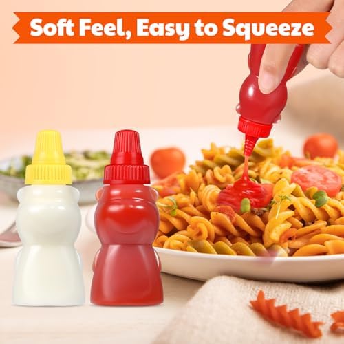 4-Piece Bear-Shaped Condiment Bottles