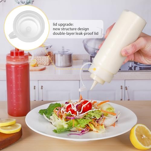 8 Squeeze Bottle Set with silicone funnel