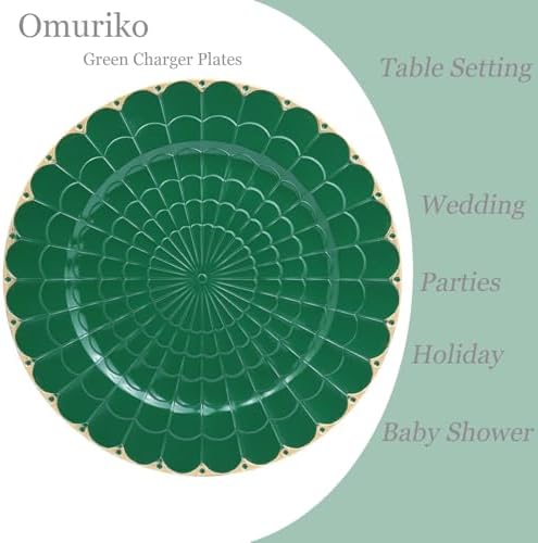 Omuriko Green Charger Plates Set of 6