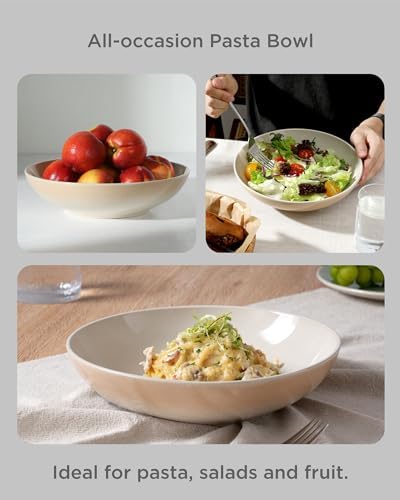 Famiware 87-inch Stoneware Serving Bowl Microwave and Dishwasher Safe