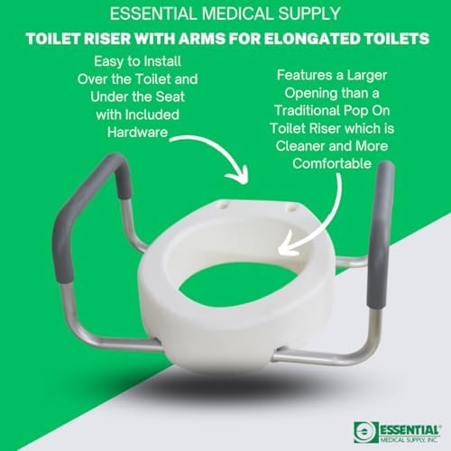 Essential Medical Supply Raised Toilet Seat Riser