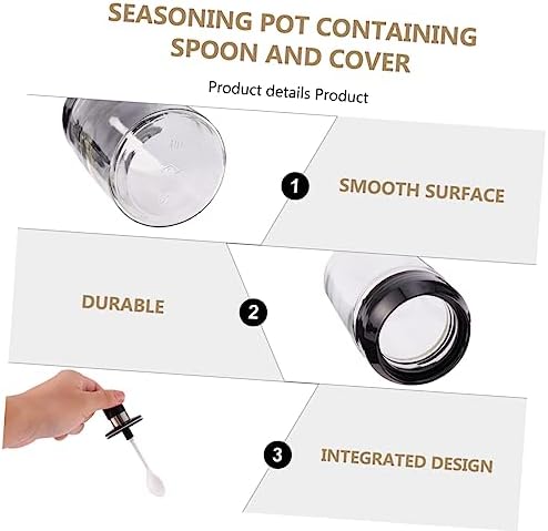 Zerodeko 2pcs Black Seasoning Glass Bottles