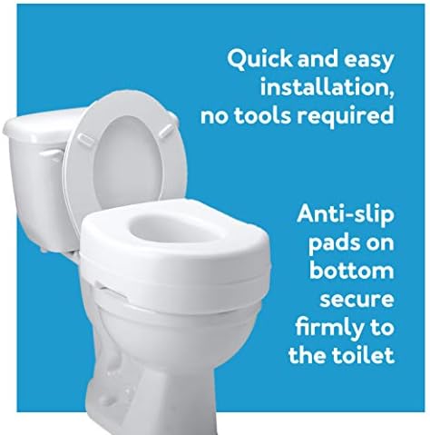 Carex Elevated Toilet Seat - 55 inch Riser