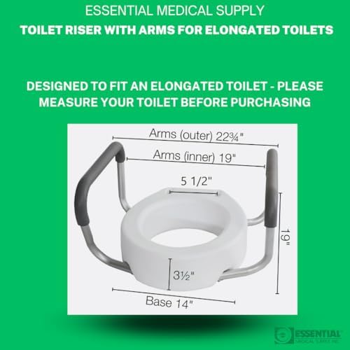 Essential Medical Supply Raised Toilet Seat Riser