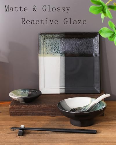 Authentic Japanese Design 6-Piece Dinnerware Set for solo dining