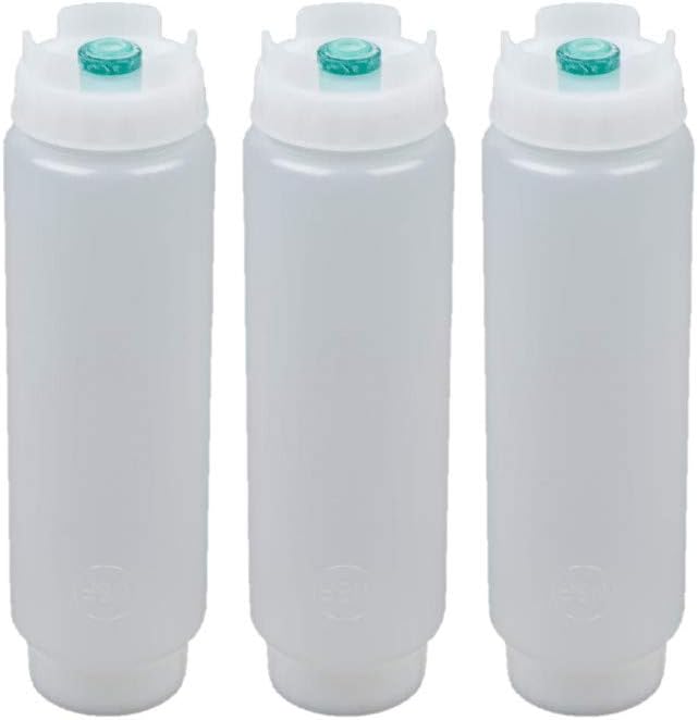 16 oz Squeeze Bottles Green Tip 3 Pack