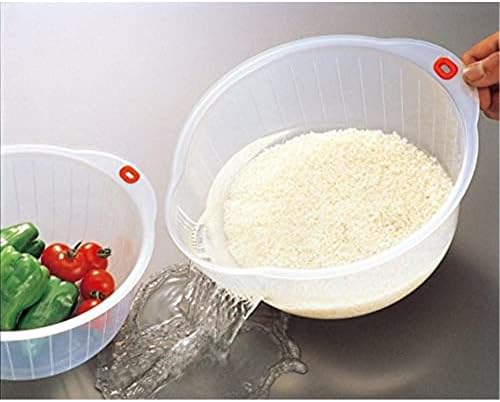 Experience theTrue Rice Washing Experience with InomatasDurable Japanese Rice Washing Bowl withStrainer