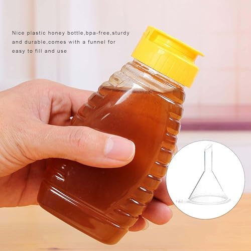 Double Squeezable Honey Jar Set with Funnel 180ml