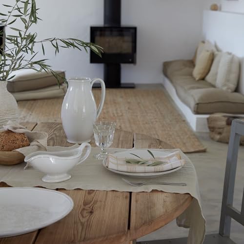 Natural White Stoneware Sauce Gravy Boat