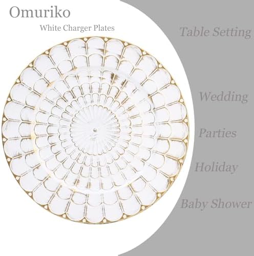 Antique White 12-Piece Dinner Plates in Style