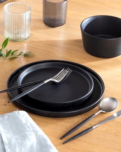 Matte Black Dinnerware Set for 32 pcs
