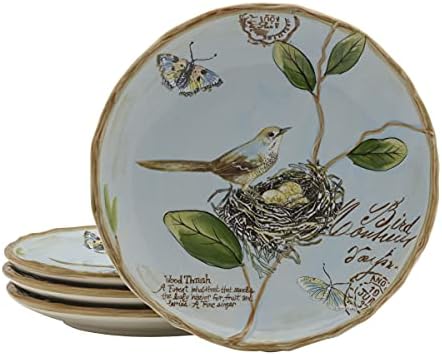 Fitz Floyd Fitz and Floyd Toulouse Accent Salad Plates Set of 4 Blue