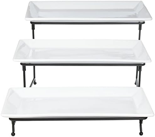 Gibson Elite Gracious Dining 3-Tier Snack Dessert Plate Set
