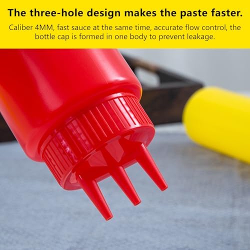 3-Piece Condiment Squeeze Bottles for Mess-Free Use