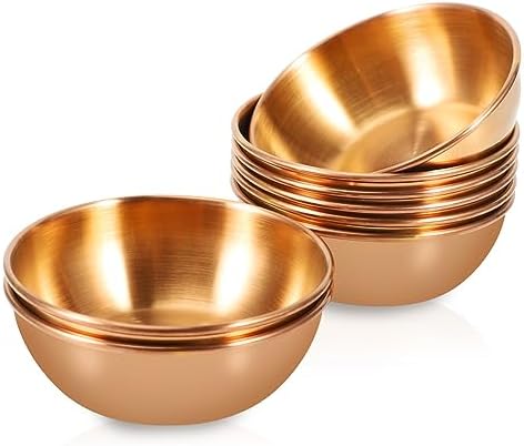 Amytalk 8-Piece Stainless Steel Sauce Dishes