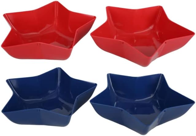 4-Piece Star Bowl Set for Independence Day BBQ
