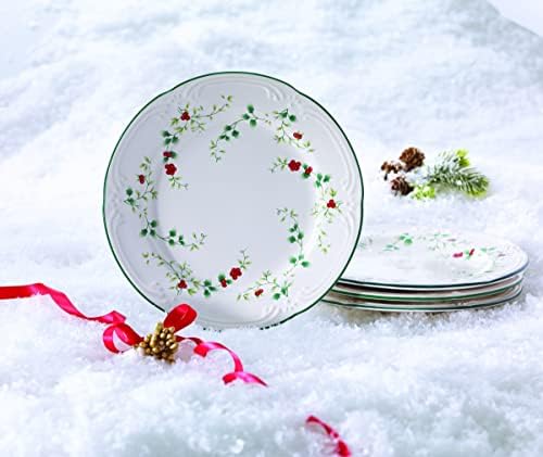 Sturdy Salad Plates for Family Gatherings Winterberry Design Perfect for Entertaining
